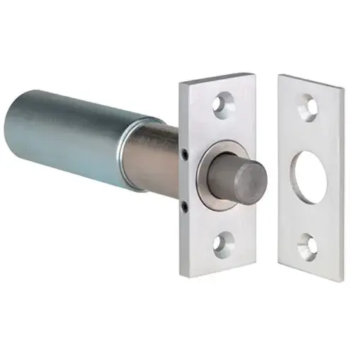 Conventional Mortise Bolt Lock Less Auto Relock, Satin Aluminum Clear Anodized Conventional Mortise Bolt Lock Less Auto Relock, Satin Aluminum Clear Anodized