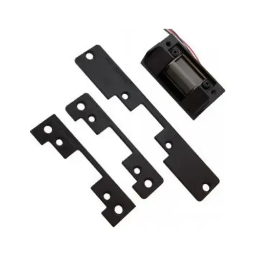 24 Volt DC Fail Secure Electric Strike with Three Plates, Dark Bronze Finish 24 Volt DC Fail Secure Electric Strike with Three Plates, Dark Bronze Finish