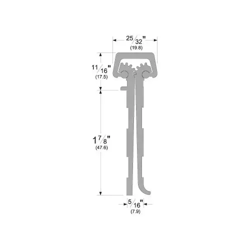85" Pemko Continuous Hinge Clear Anodized Aluminum 85" Pemko Continuous Hinge Clear Anodized Aluminum