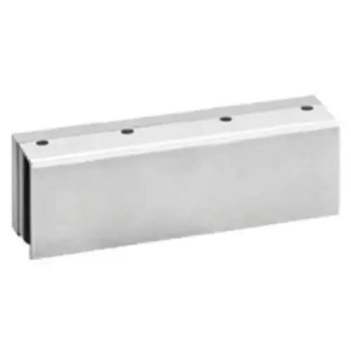 Glass Door Mounting Kit for 350 Maglock, 2-1/2" x 1-1/2" x 9-7/8", Field Adjustable for 1/2", 5/8" and 3/4" Glass Herculite Doors, 628/US28 Satin Aluminum Glass Door Mounting Kit for 350 Maglock, 2-1/2" x 1-1/2" x 9-7/8", Field Adjustable for 1/2", 5/8" and 3/4" Glass Herculite Doors, 628/US28 Satin Aluminum