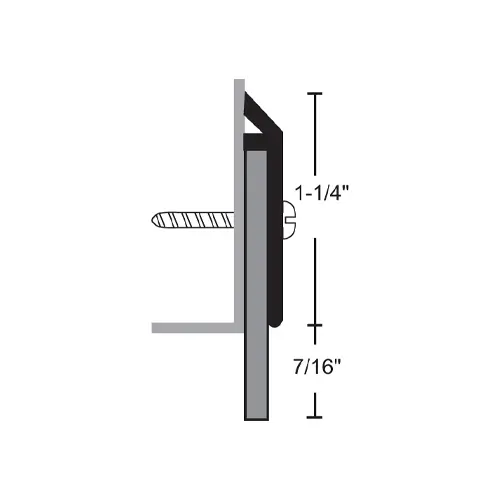National Guard Products 48 Black Neoprene Door Sweep Dark Bronze Finish 200NDKB 48