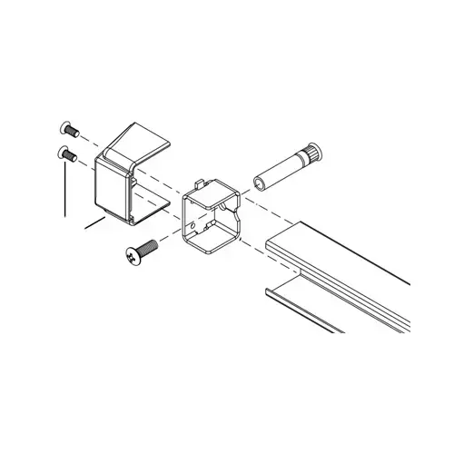 19 Series Channel End Cap, with Screws 19 Series Channel End Cap, with Screws