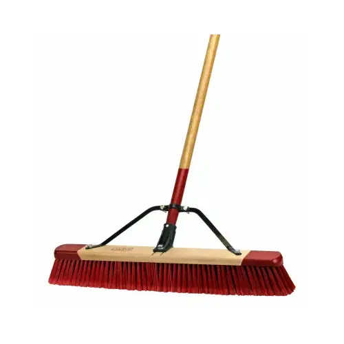 24 In. W. x 64 In. L. Wood Handle Multi-Purpose Medium Sweep Push Broom