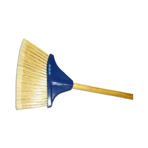 Pro Angle Broom, Flagged Plastic Bristles, 48 In. Wood Handle Pro Angle Broom, Flagged Plastic Bristles, 48 In. Wood Handle