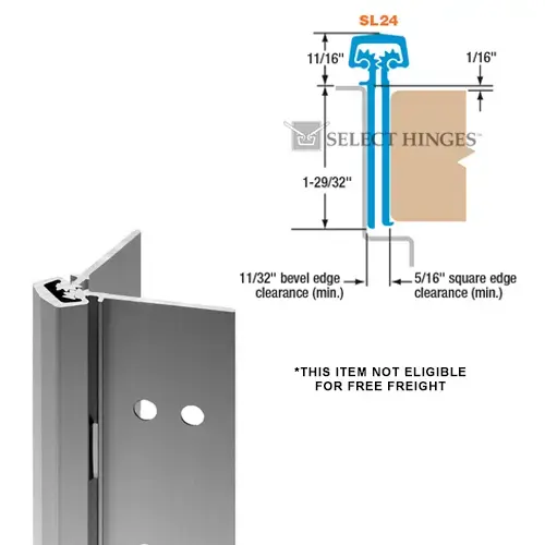 SL24 HD600 DKBRZ 120" FULL MORTISE HINGE, HEAVY DUTY SL24 HD600 DKBRZ 120" FULL MORTISE HINGE, HEAVY DUTY