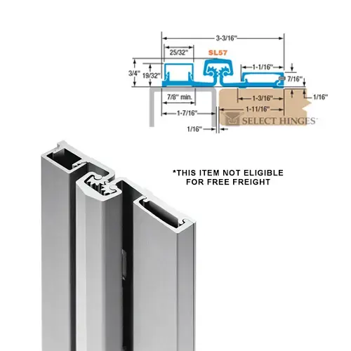 SL57 HD600 CLEAR 120" FULL SURFACE HINGE, HEAVY DUTY SL57 HD600 CLEAR 120" FULL SURFACE HINGE, HEAVY DUTY