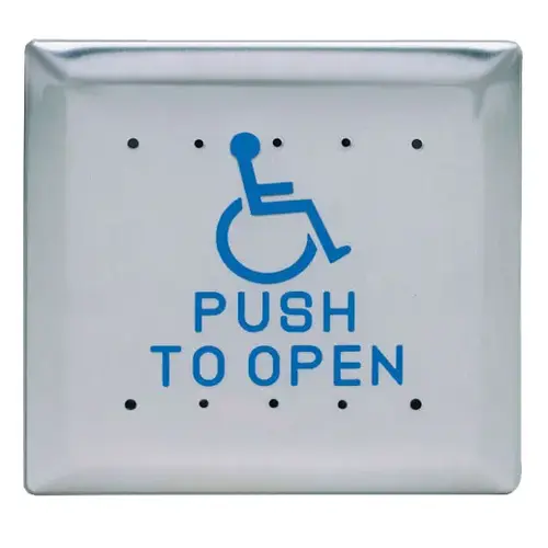 6" SQUARE PUSH PLATE w/HC 6" SQUARE PUSH PLATE w/HC