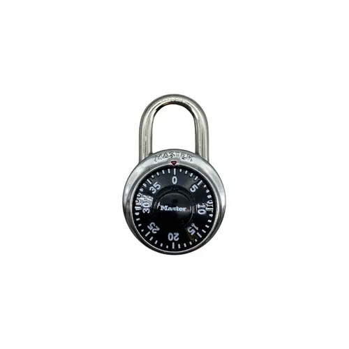 Master Lock Dial Combination Lock, 1-7/8-Inch, Black