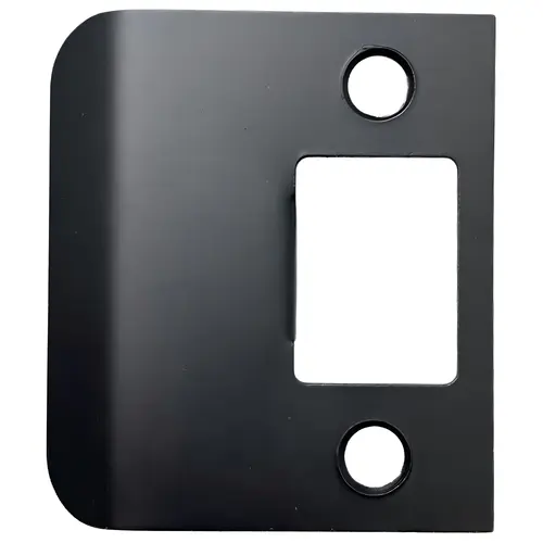 Deltana SPE200U19 Extended Lip Strike Plate, Solid Brass Material, 2-1/4" X 2" Dimension, 1-1/2" Lip Extension, Paint Black Finish Extended Lip Strike Plate, Solid Brass Material, 2-1/4" X 2" Dimension, 1-1/2" Lip Extension, Paint Black Finish