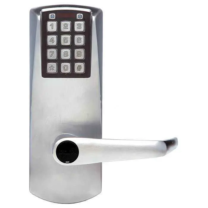 Kaba Access E-PLEX 2000 Key Override Lvr - American Steel Mortise Satin Chrome E2066XSLL-626-41