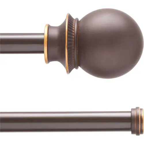 Fast Fit Birkin 36 in. - 66 in. Adjustabe 5/8 in. Decorative Window Double Curtain Rod in Oil Rubbed Bronze Fast Fit Birkin 36 in. - 66 in. Adjustabe 5/8 in. Decorative Window Double Curtain Rod in Oil Rubbed Bronze
