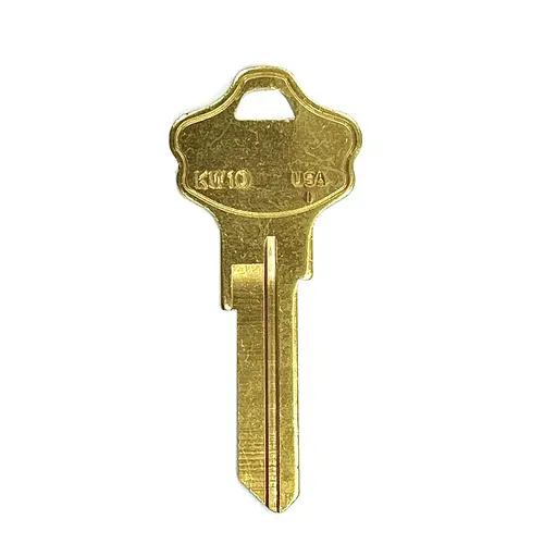 Taylor Kwikset Titan KW10 Key Blank Brass Finish Taylor Kwikset Titan KW10 Key Blank Brass Finish