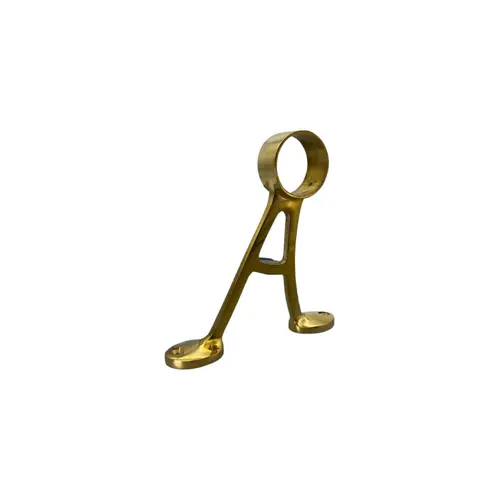 Floor Mounted Bracket For Footrail Polished Brass