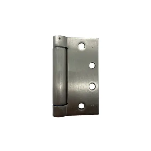 4-1/2" x 4-1/2" Square Corner Steel Single Acting Standard Weight Full Mortise Spring Hinge # 156022 Satin Nickel Finish