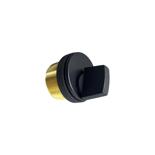 Thumbturn Cylinder with 1/4" Ring for MS Lock, 4900, and 2190 Black Anodized Finish Thumbturn Cylinder with 1/4" Ring for MS Lock, 4900, and 2190 Black Anodized Finish