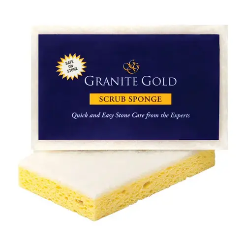 Granite Gold Scrub Sponge, Non-Abrasive Yellow Granite Gold Scrub Sponge, Non-Abrasive Yellow