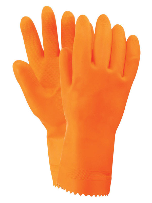 FIRM GRIP 13103-26 Pro Paint Stripping & Cleaning Nitrile Glove, Orange, Men's L