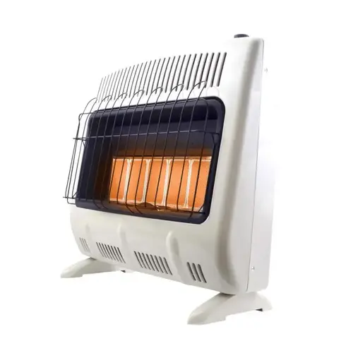Heater Mr. Comfort Collection 30000 Btu/h 1000 sq ft Radiant Propane White Heater Mr. Comfort Collection 30000 Btu/h 1000 sq ft Radiant Propane White