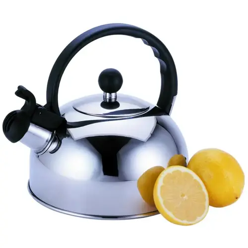 Tea Kettle Silver Stainless Steel 2.5 qt Silver