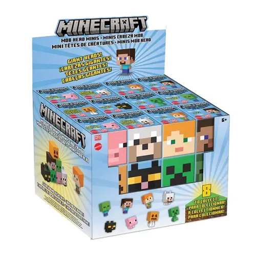 Minecraft Figure MOB Head Mini Multicolored 1 pc Multicolored