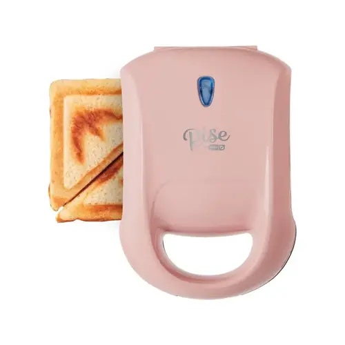Sandwich Grill 6.2" W Metal Nonstick Surface Pink Pink