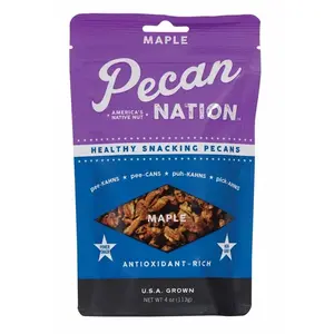 Pecan Nation PNMC4.8-XCP8 Pecans Maple 4 oz Pouch - pack of 8