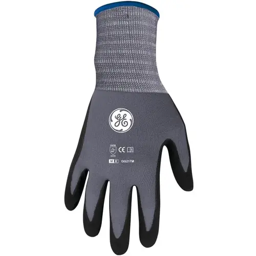 Dipped Gloves Unisex Black/Gray M Black/Gray Pair Dipped Gloves Unisex Black/Gray M Black/Gray Pair