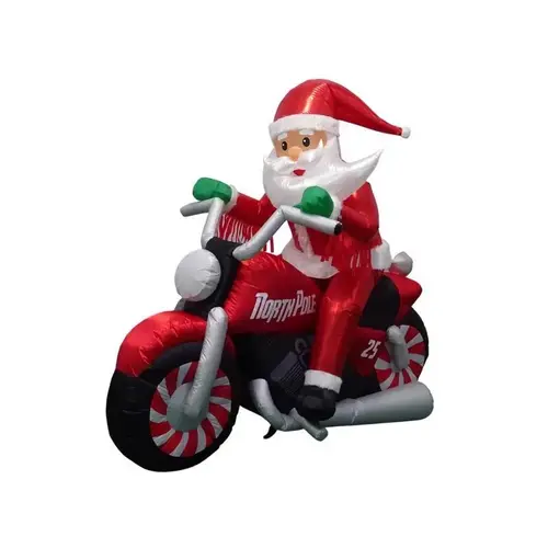 Inflatable Airblown LED 7 ft. Santa on Motorcycle Inflatable Airblown LED 7 ft. Santa on Motorcycle