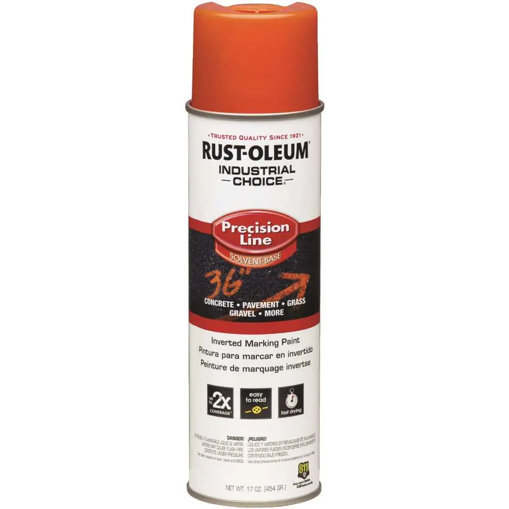 Rust-Oleum Industrial Choice 17 oz. Flat Alert Orange Inverted Marking Spray Paint 203026V