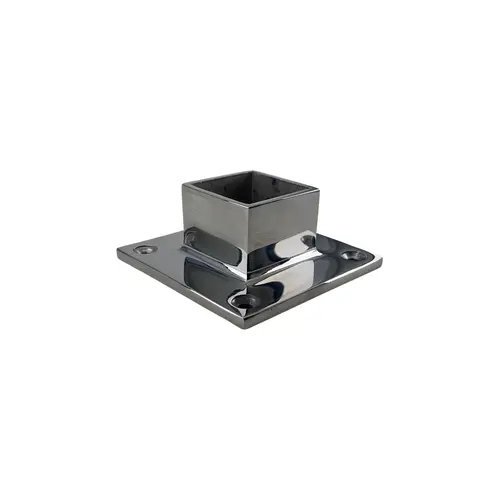 Polished Stainless Square Full Flange for 1-1/2" Tubing Polished Stainless Square Full Flange for 1-1/2" Tubing