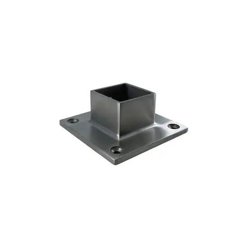 Brushed Stainless Square Full Flange for 1-1/2" Tubing Brushed Stainless Square Full Flange for 1-1/2" Tubing