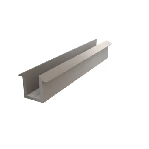 Glass Recess U-Channel 3/8" Brushed Nickel