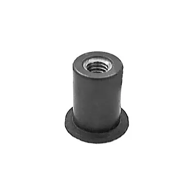 AUVECO Well Nut #10 - 32 TPI x 1/2 in Dia Head x 3/8 in Hole x 0.015 to 0.192 in Grip Range Neoprene 13007