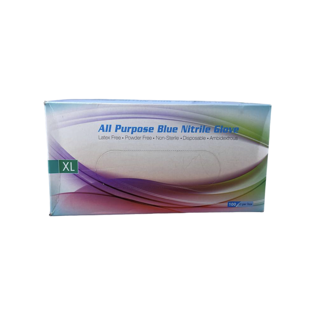 Big Time Products HR-BLN25-XL Extra-Large Blue Nitrile Gloves 2.5 Mil - pack of 100