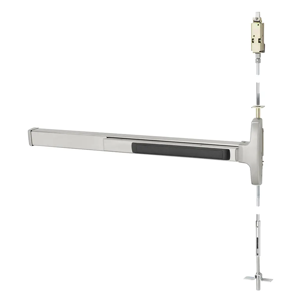 Sargent Concealed Vertical Rod Exit Device Satin Stainless Steel 1256-MD8443F LHR 32D
