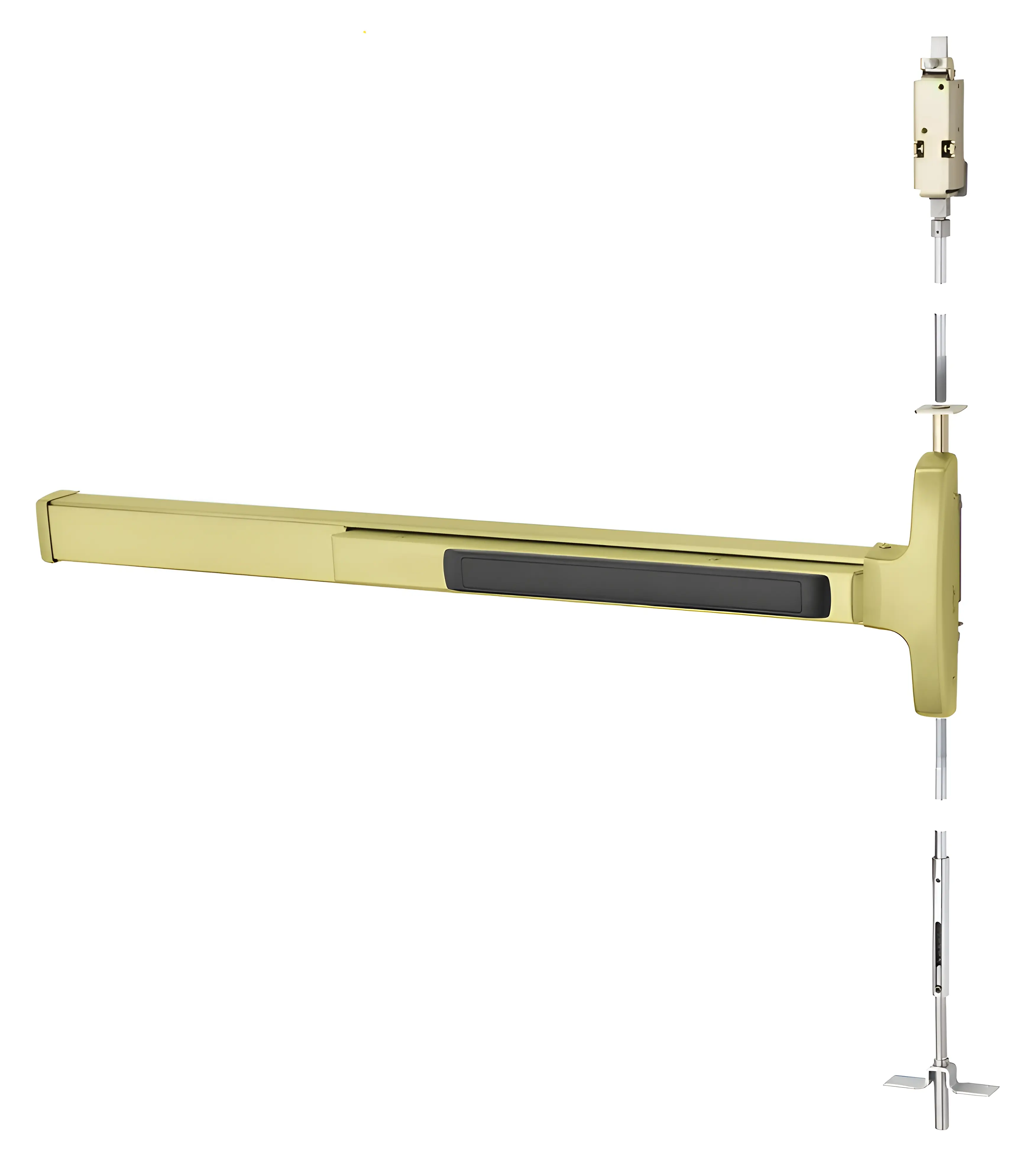 Sargent Concealed Vertical Rod Exit Device Satin Brass 4356-AD8474G-12V ETW RHR 4