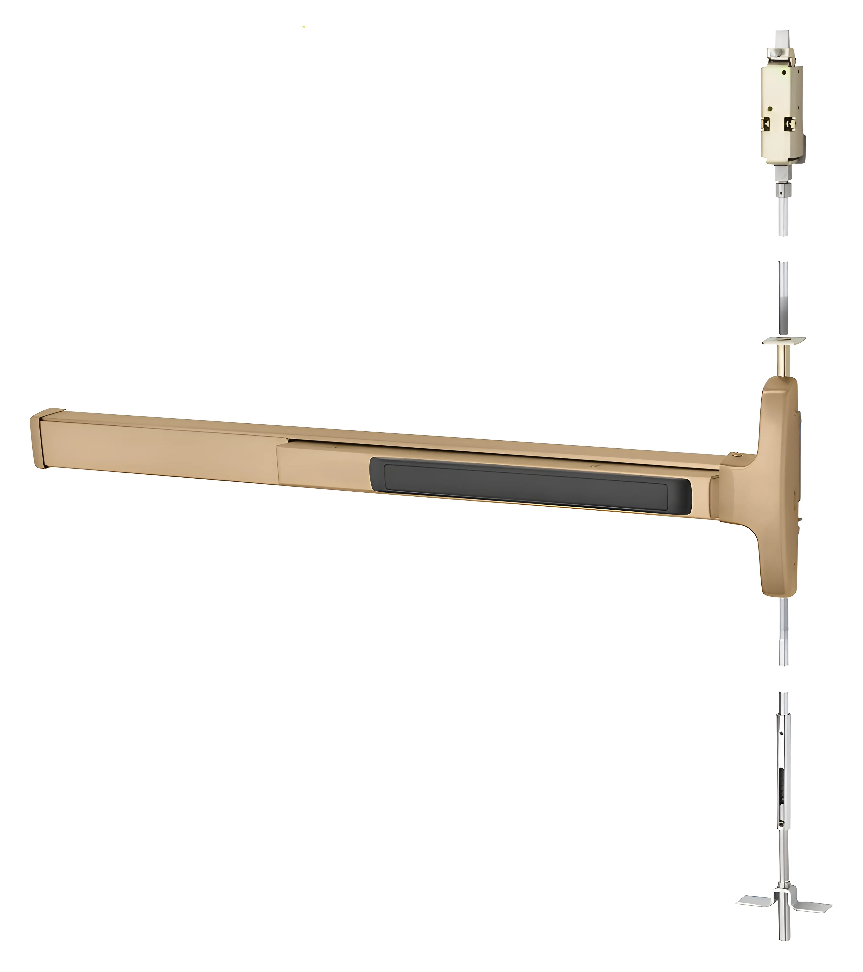 Sargent Concealed Vertical Rod Exit Device Satin Bronze Clear Coated 56-AD8443F ETW LHR 10