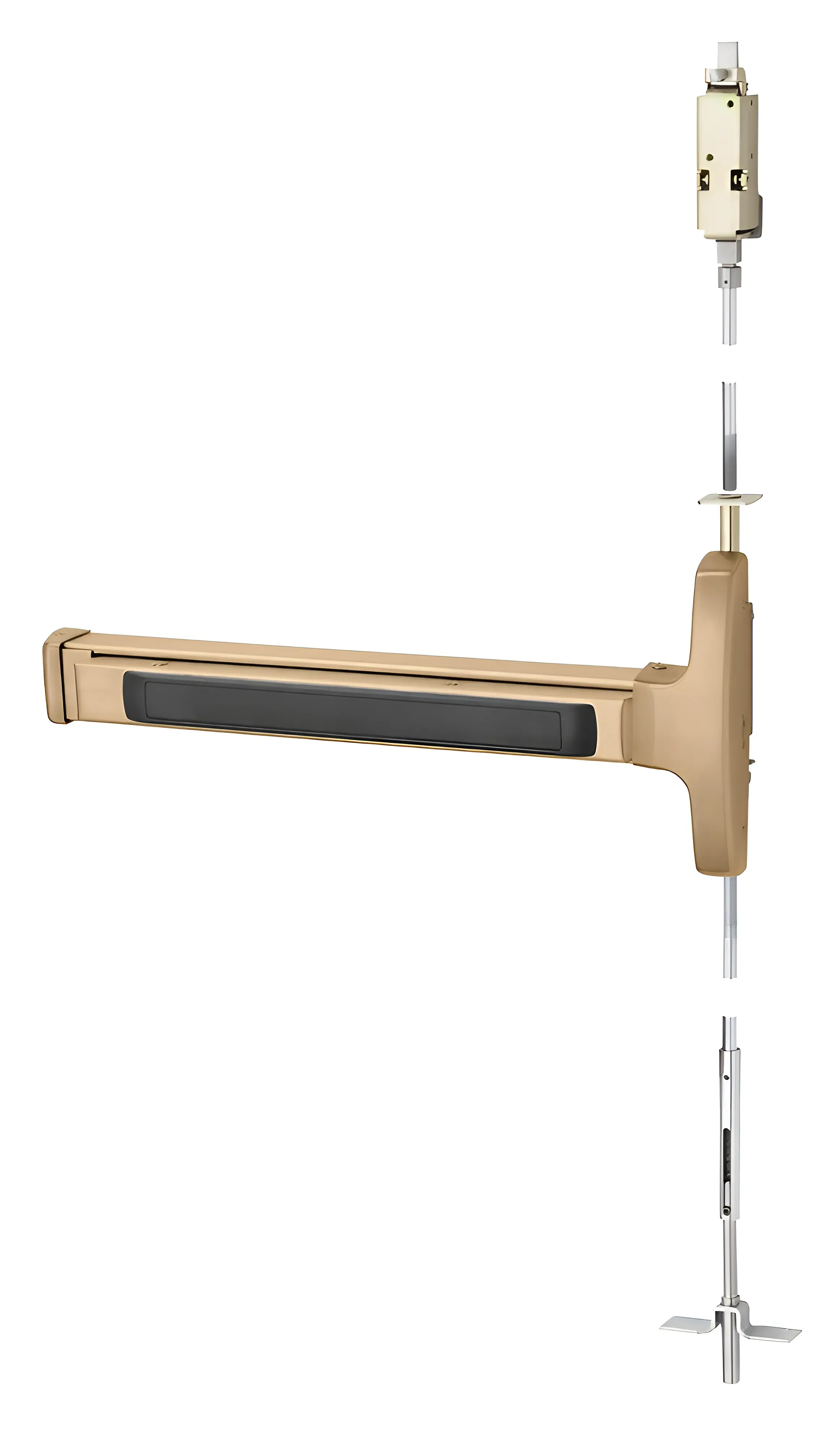 Sargent Concealed Vertical Rod Exit Device Satin Bronze Clear Coated 4356-AD8415E ETW RHR 10