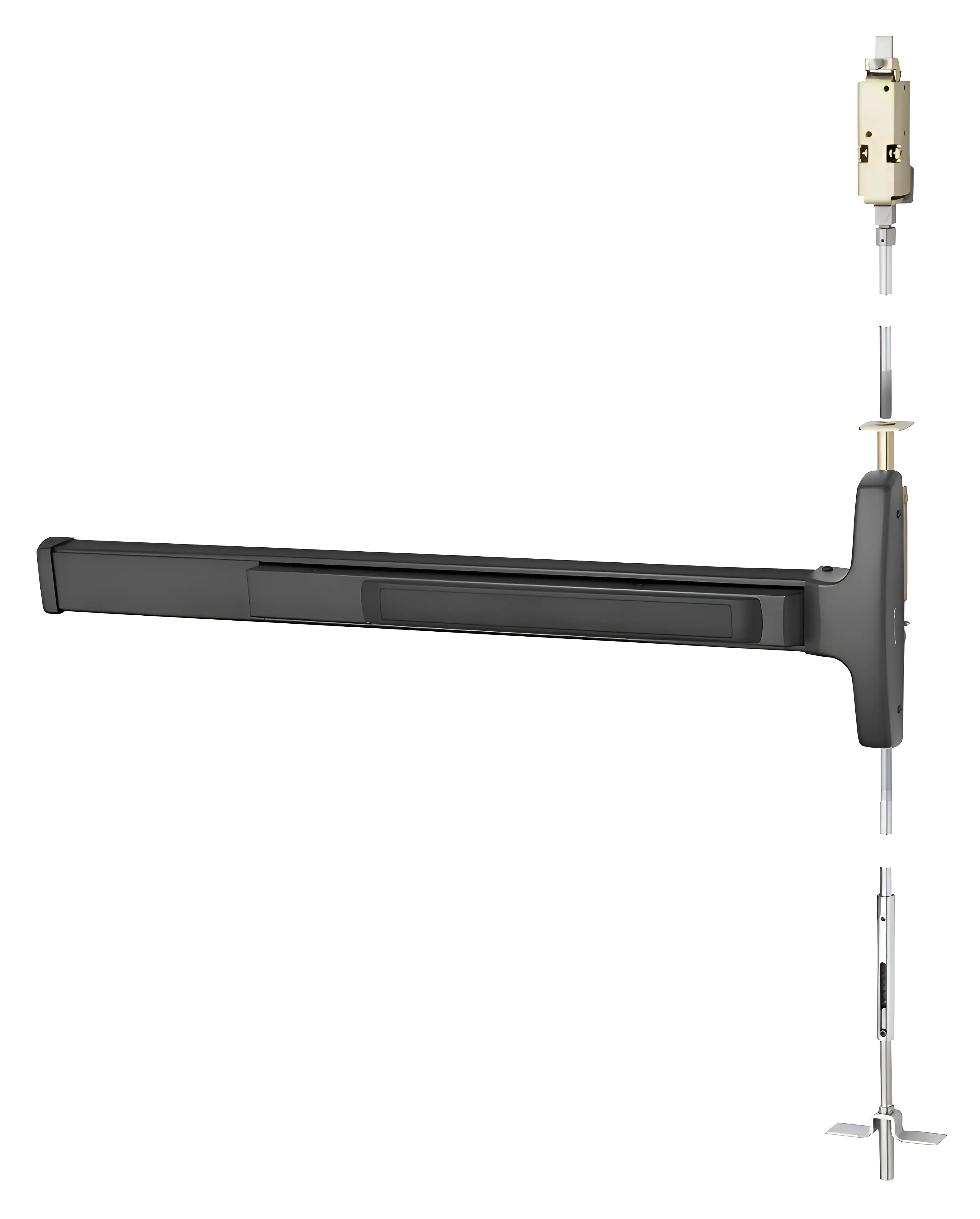 Sargent Concealed Vertical Rod Exit Device Black Suede Powder Coat 5556-MD8473F-24V ETA RHR BSP