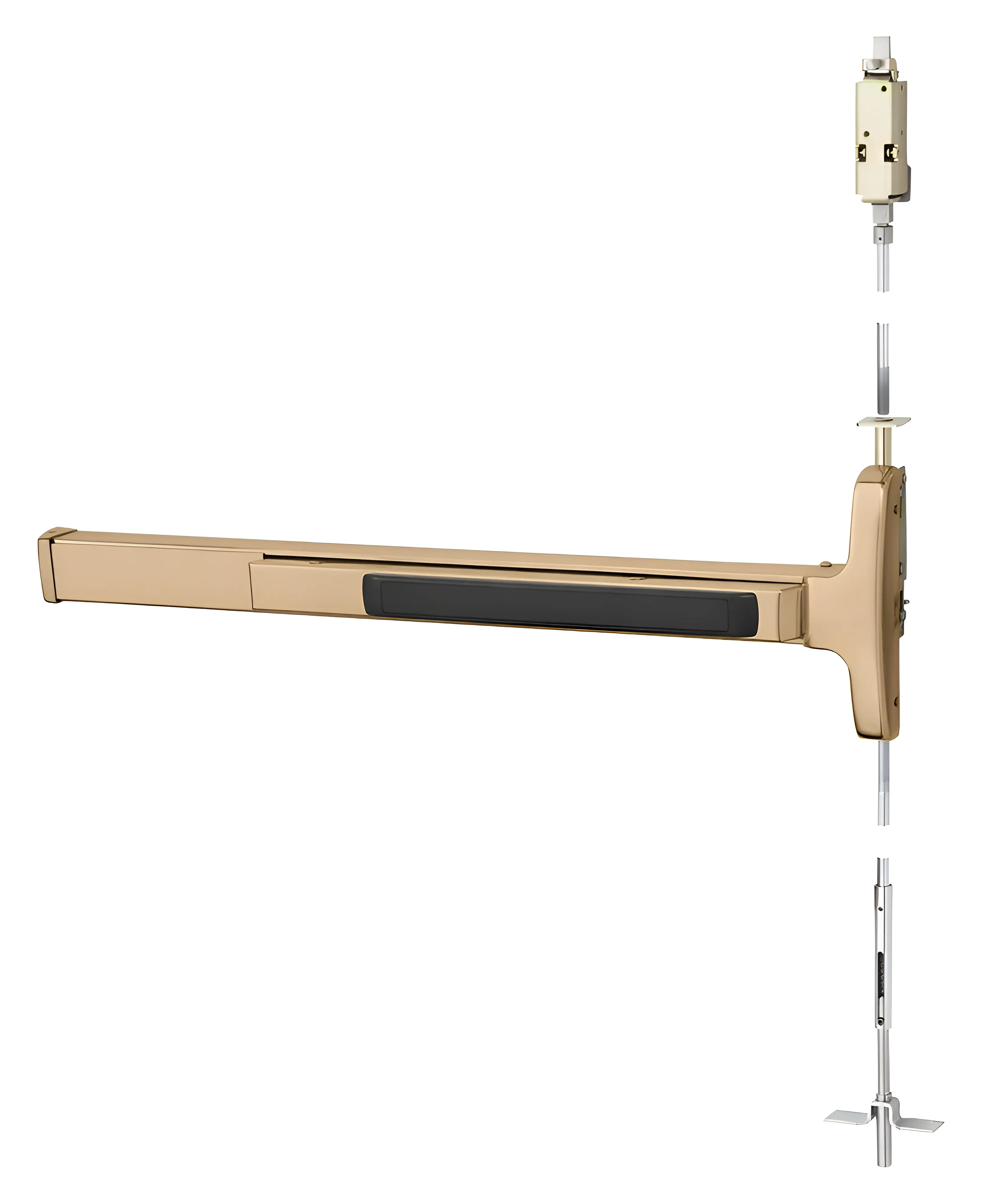 Sargent Concealed Vertical Rod Exit Device Bright Bronze Clear Coated 1256-MD8413F ETB LHR 9
