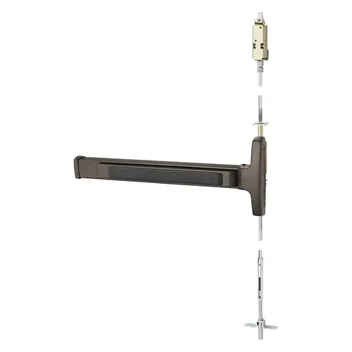 Concealed Vertical Rod Exit Device Dark Oxidized Bronze Concealed Vertical Rod Exit Device Dark Oxidized Bronze