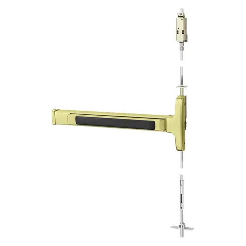 Concealed Vertical Rod Exit Device Bright Brass Concealed Vertical Rod Exit Device Bright Brass