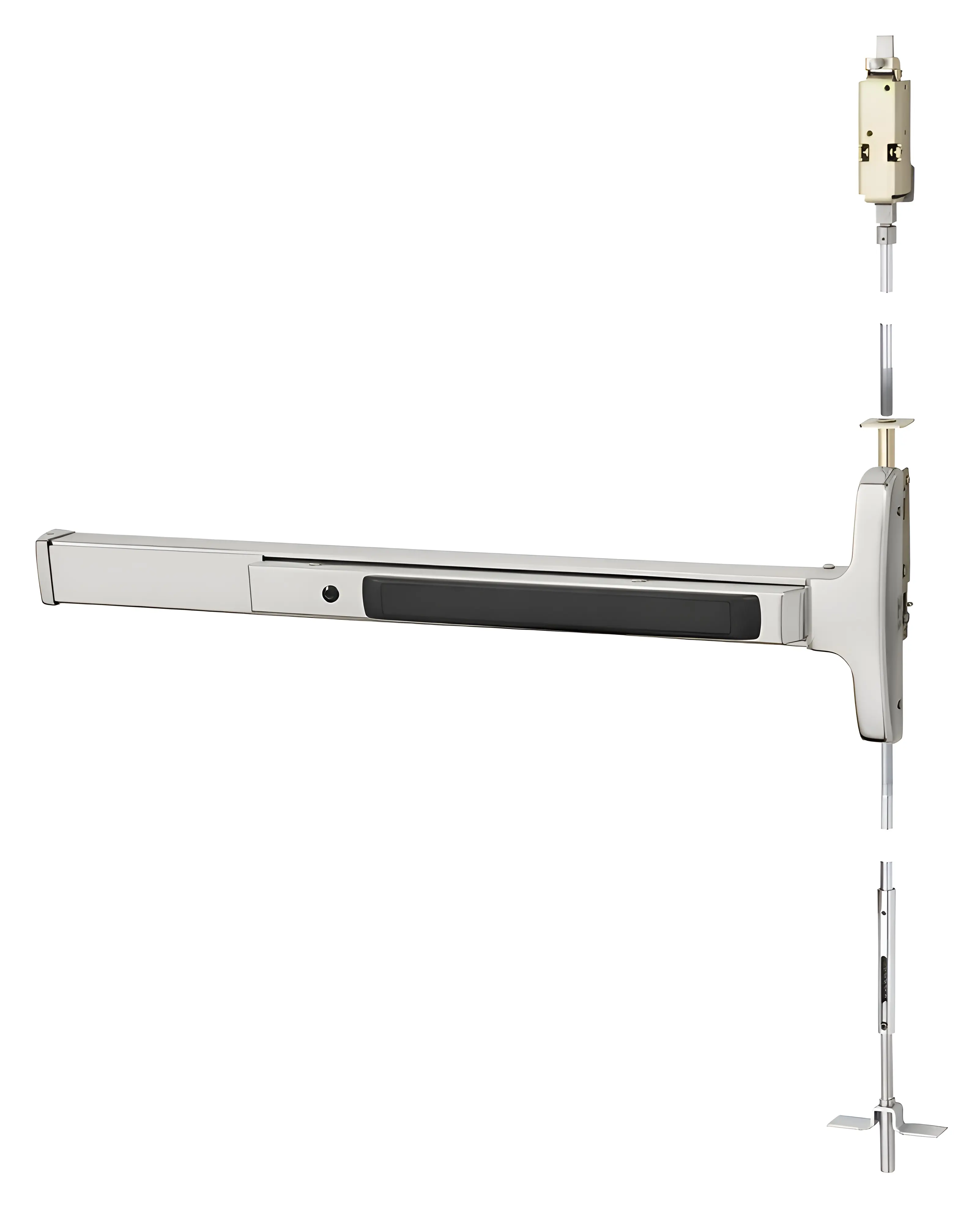 Sargent Concealed Vertical Rod Exit Device Bright Stainless Steel MD8413J ETF RHR 32