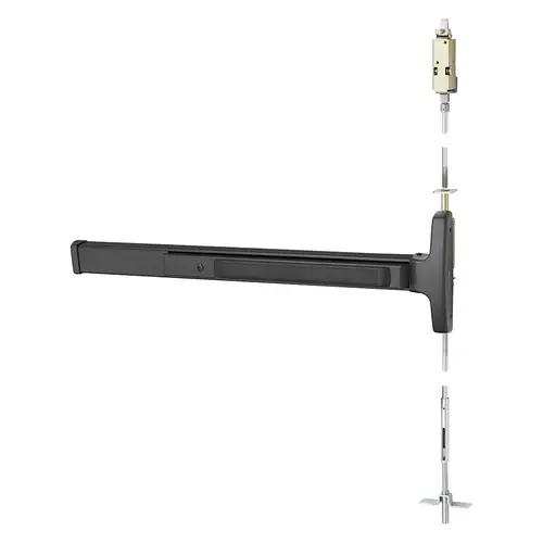 Sargent 55-AD8410F LHR BSP Concealed Vertical Rod Exit Device Black ...