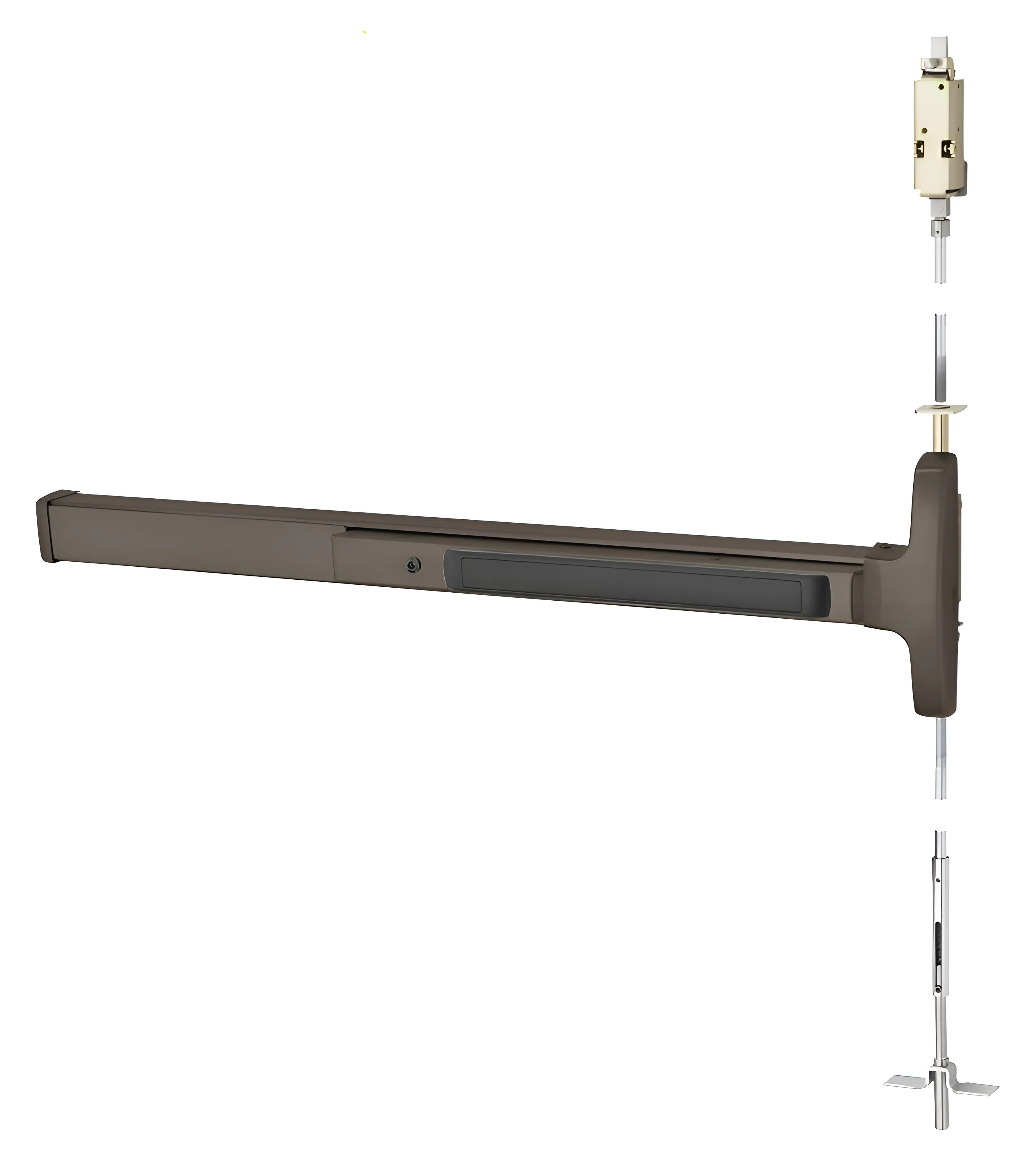 Sargent Concealed Vertical Rod Exit Device Dark Oxidized Satin Bronze Oil Rubbed 43-MD8413G RHR 10B