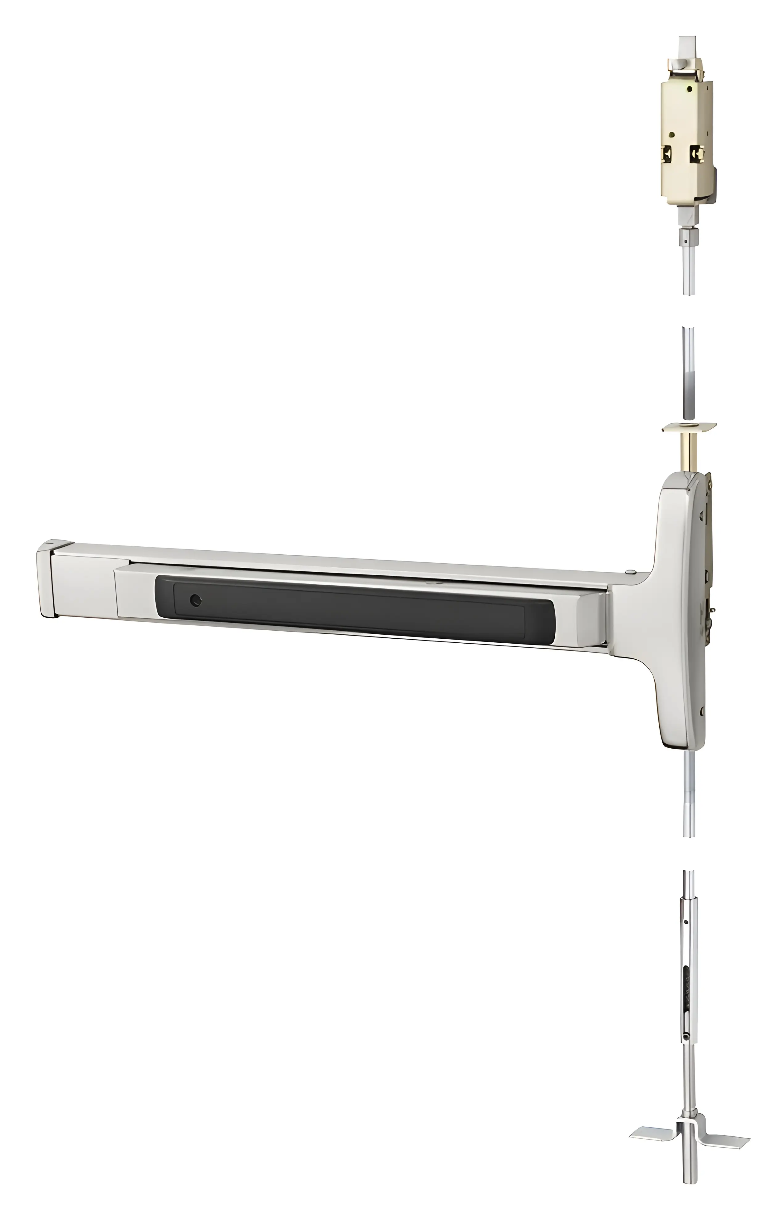 Sargent Concealed Vertical Rod Exit Device Bright Stainless Steel AD8413E ETB LHR 32