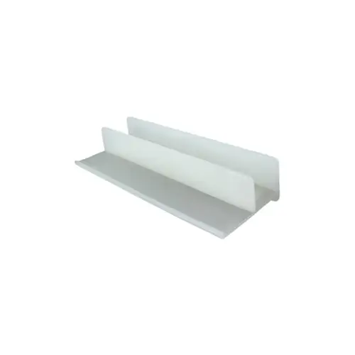 1-9/16" Wide Sliding Shower Door Bottom Guide White