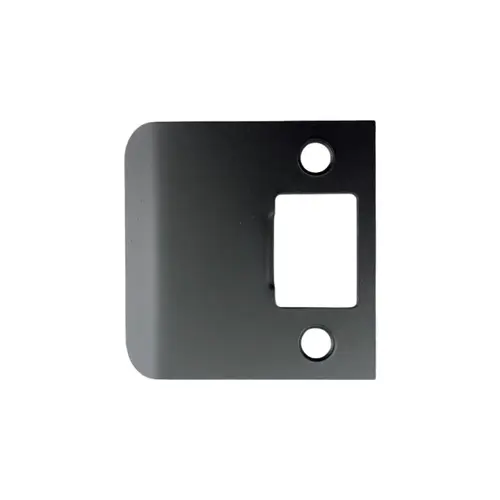 Extended Lip Strike Plate, 2 1/4" x 2-1/4" in Paint Black