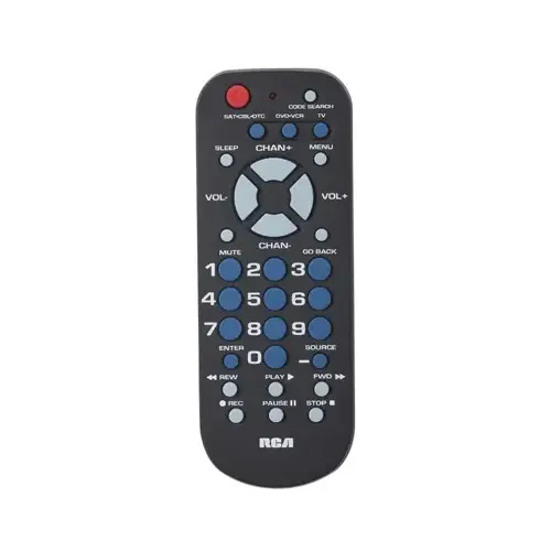 Universal Remote Control, Palm Style, 3-Device Black