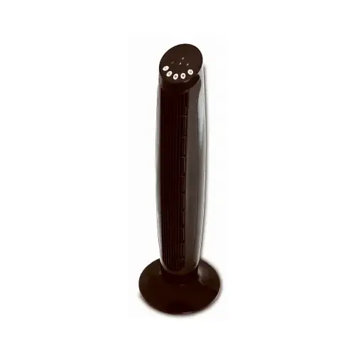 3-Speed Tower Fan With Remote, Black, 36-In.